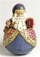 Santa with Gift Roly Poly